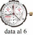 Movimento ETA G10212AB=G10211; 13 - 1/4;CHRONO sc cld data al 6
