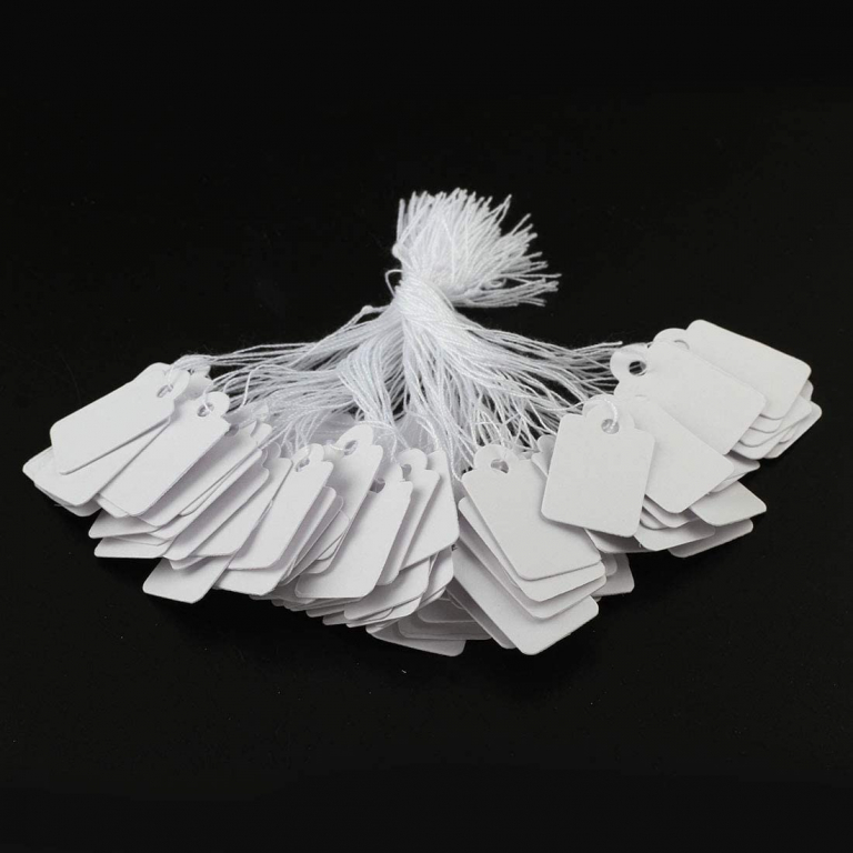 Cartellini Prezzo Con Filo - 100 Etichette In Cartoncino Per Prezzi, Regali O Inventari - Foto 10