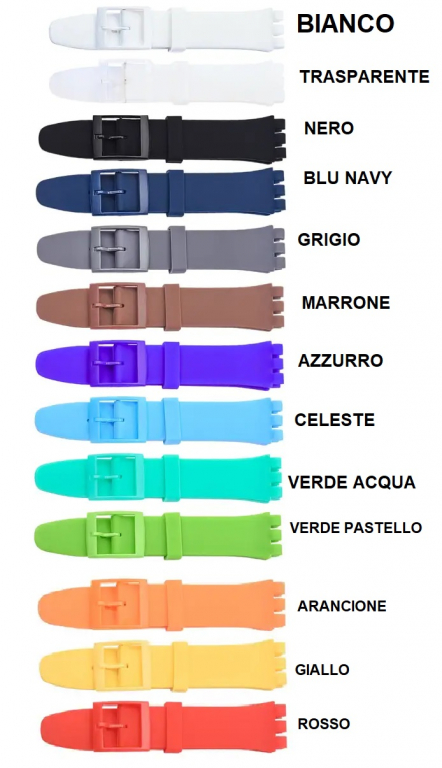 Cinturino Orologio In Silicone 18/20/22 Mm – Sgancio Rapido, Gomma Morbida 10 Colori, Uomo Donna