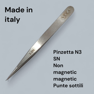 Pinzetta in acciaio ANTIMAGNETICA n.3 - SN