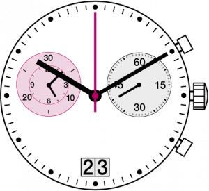 Movimento Ronda 5020.B 12 1/2 - 3 sfere big date al 6h