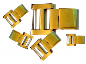 Chiusura scorrevole per bracciali in acciaio GOLD, assortimento da 8 pz