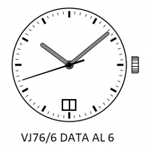 Movimento Hattory VJ76  11 1/2  grande data al 6 - 3 sfere