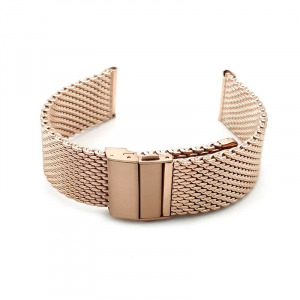 Bracciale in maglia MILANO acciaio massiccio spessore 10mm colore: LAMINATO ROSE\