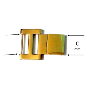 Chiusura scorrevole per bracciali in acciaio GOLD