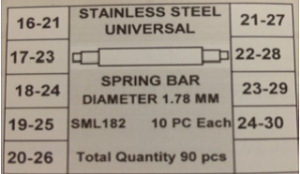 Anse universali diam. 1,80mm in assortimento da 90 pz