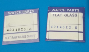 Piastrine piatte in vetro minerale quadrate mm. 40x40