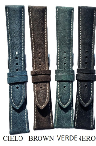 Cinturino Discoveri cerato vintage Semibombato Tranciato made in Italy