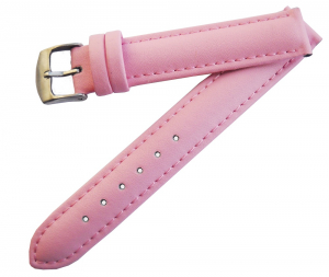 Cinturino in pelle liscio vitello semimbottito ribordato colore Rosa