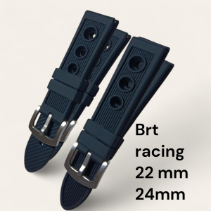 Cinturino in silicone colore nero con fori mod. Bretiling