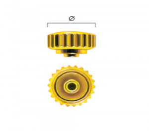 Corone semplici gialle canotto corto cf.5 pz