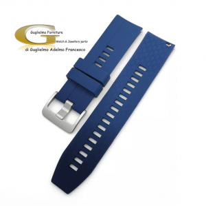 Cinturino in silicone smart watch per orologi tipo huawei GT/GT2 colore BLU mm.22