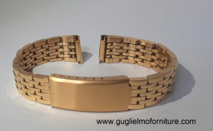 Bracciale in acciaio lucido Dorato IPG mm.16