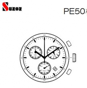 Movimento SUNON 50.1, 12-3/4, 3 contatori multifunzione