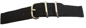 Cinturino in Naylon ZULU con ardiglione in metallo colore Nero mm.22
