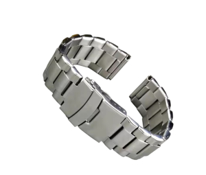Bracciale in metallo massiccio Acciaio con chiusura a deplayant con sicurezza