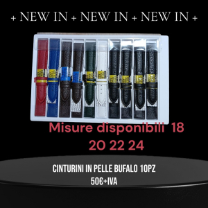 Cinturino in pelle Toro imbottito ribordato pz.10