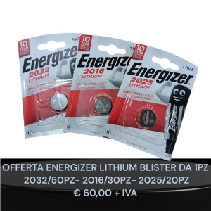 ASSORTIMENTO PILE CR LITHIUM ENERGIZER 100PZ