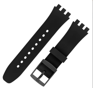 Cinturino in silicone liscio modello SWATCH BIG ansa 20/24mm COLORE NERO