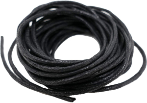 Cordoncino di cotone cerato m.5 diam. 2,50 colore NERO