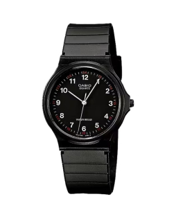 Orologio analogico Casio quadrante nero MQ-24-1BLDF ; P.V. 19,90