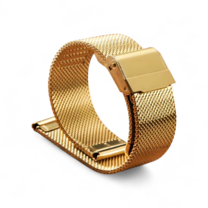 Bracciale in maglia Milano acciaio DORATO mm.0.60, con innesto rapido e chiusura di sicurezza