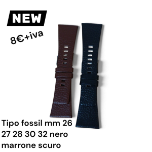 Cinturino in pelle martellato piatto Extra Large