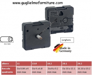 Meccanismo al quarzo a parete Junghans 26 mm