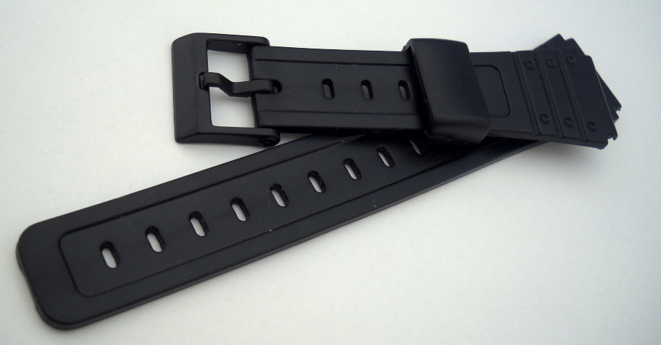 Cinturino Nero Casio In Gomma - Ricambio Perfetto Per Modelli MQ-24 E MQ-104-1 | 16 Mm - Foto 3