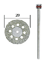 Disco diamantato PROXXON per troncare diam. 20 mm con fori