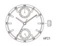 Movimento Miyota 6P23, 10 1/2, 24 H, 3 sfere multifunzione