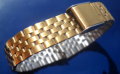 Bracciale in metallo dorato tipo CASIO LA680WG mm.14
