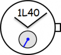 Movimento Miyota 1L40, 6 3/4 x 8, 2 sfere, Secondi al 6