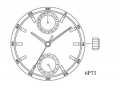 Movimento Miyota 6P73, 10 1/2 SC 24H F12