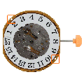 Movimento Miyota GP00,12, 3 sfere, grande data al 12