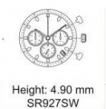 Movimento Miyota 6S20, 15 SC, CHRONO data al 4