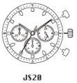 Movimento Miyota JS20, 12 ½ Chrono, 3 sfere e 3 contatori