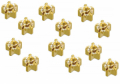 Orecchini Caflon forma con griffe mini dorato  cf.12 paia