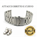 Bracciale in metallo massiccio Acciaio con chiusura a deplayant + terminali