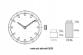 Movimento Miyota 2026, 6 3/4 x 8, 2 sfere