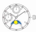 Movimento Miyota 6P21, 10 1/2 multifunzione DD fasi lunari