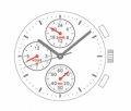 Movimento SHIOJIRI VD38 chrono 12 3/4 - 3 sfere, dual time 24H, 3 contatori