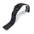 Bracciale in metallo massiccio Colore Nero con chiusura a deplayant