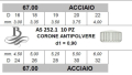 Corone Antipolvere acciaio cf 10 pz