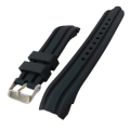 Cinturino in Silicone per orologi sportivi tipo sector, colore nero con attacco ansa curvo