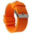 Cinturino in silicone colorato liscio con fibbia in metallo, colore Arancione